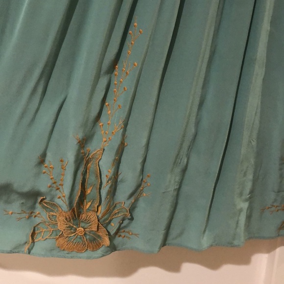 Silk embroidered Anthropologie dress - Picture 2 of 3